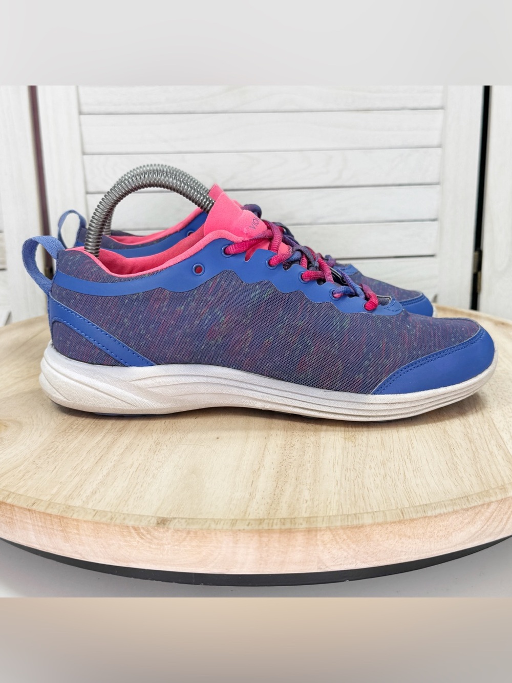 Vionic Agile Fyn Mesh Knit Sneakers Space Dye Blue Pink Women Size 8 335FYN